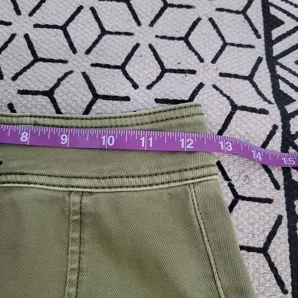 WE THE FREE OLIVE GREEN DENIM MIDI SKIRT, SZ 25 - Picture 8 of 9